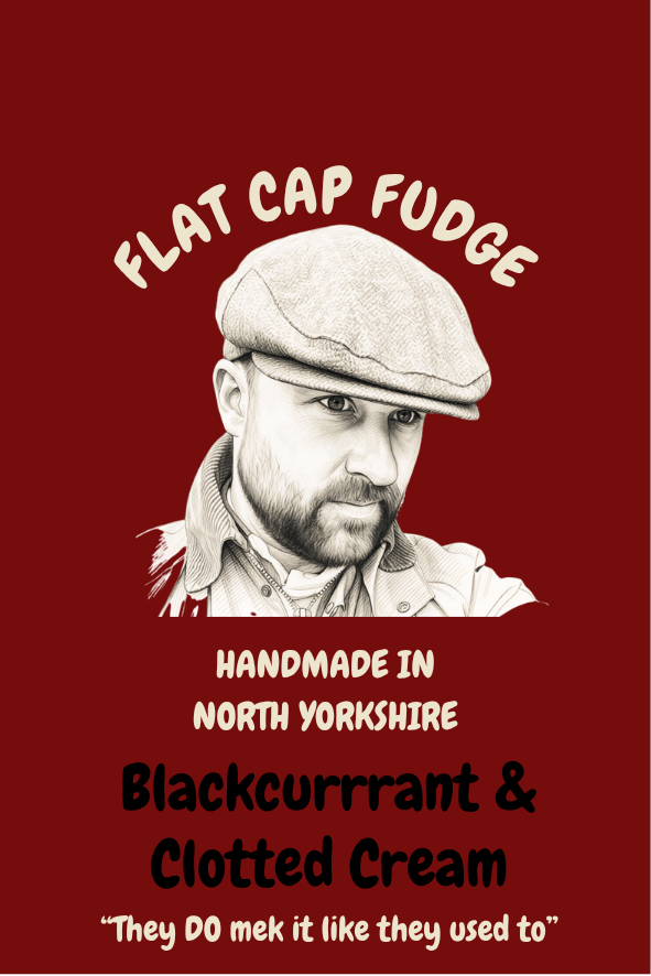 handmade clotted cream fudge with a blackcurrant twist
