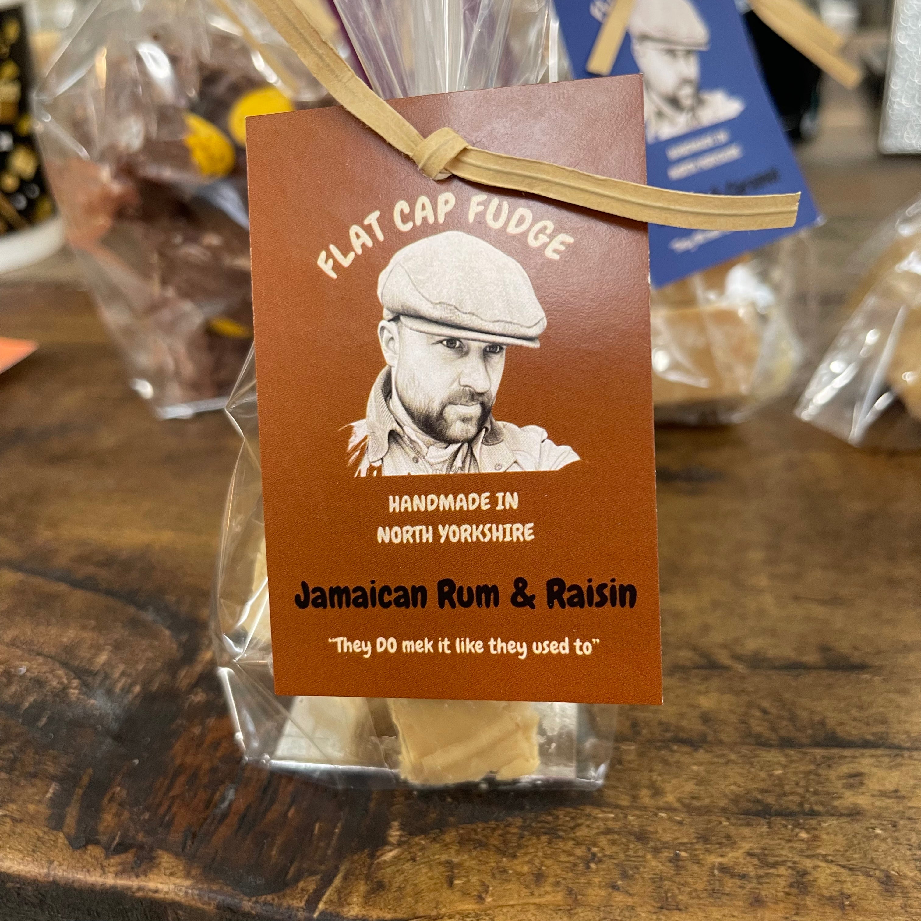 handmade rum and raisin fudge