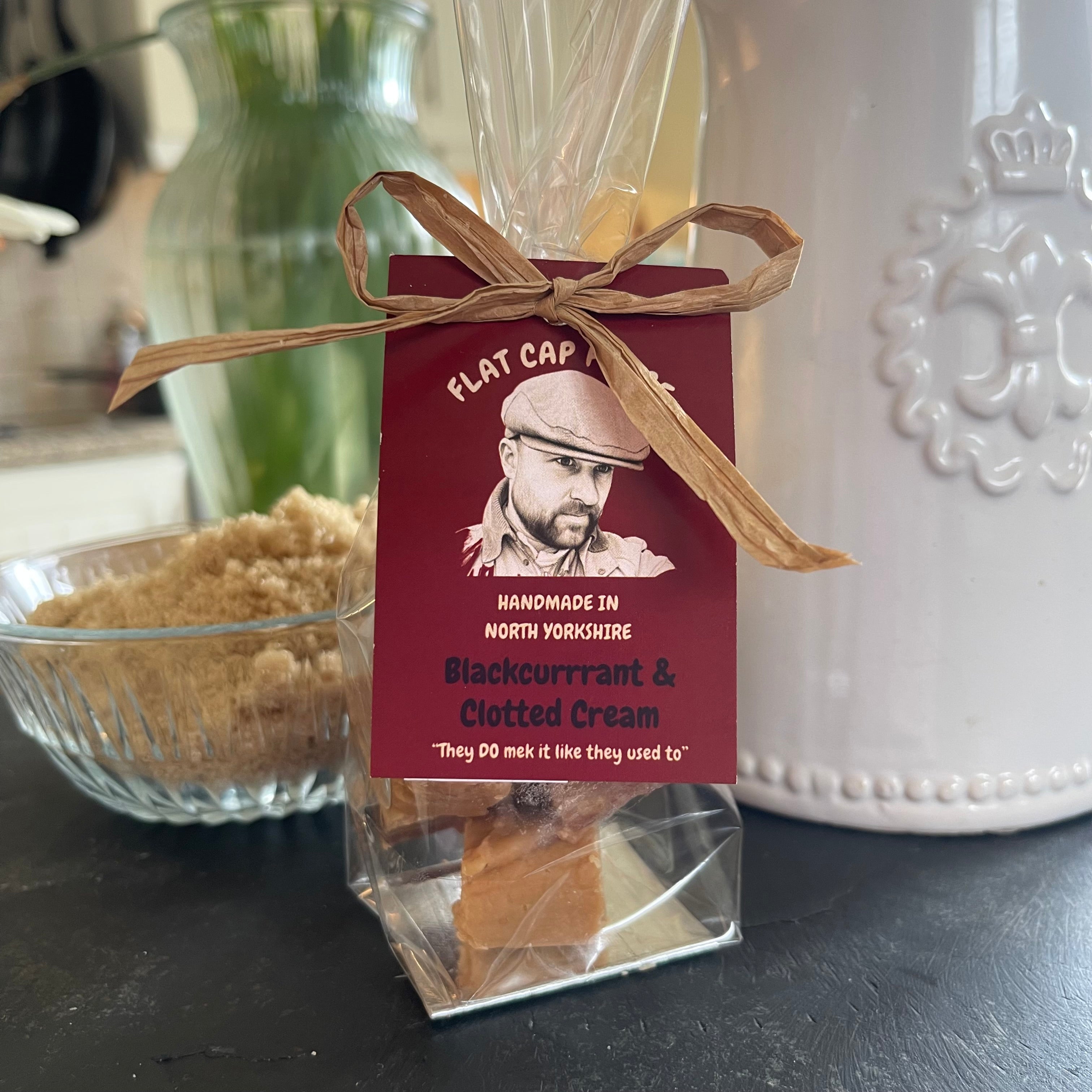 Blackcurrant and clotted cream fudge, handmade in the North York Moors